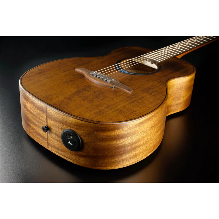 LAG Guitarra Acústica Travel A/E Blue Wave 1 Electroacústica Folk Cedro Rojo Macizo Color Marrón Natural Acabado Satinado 6
