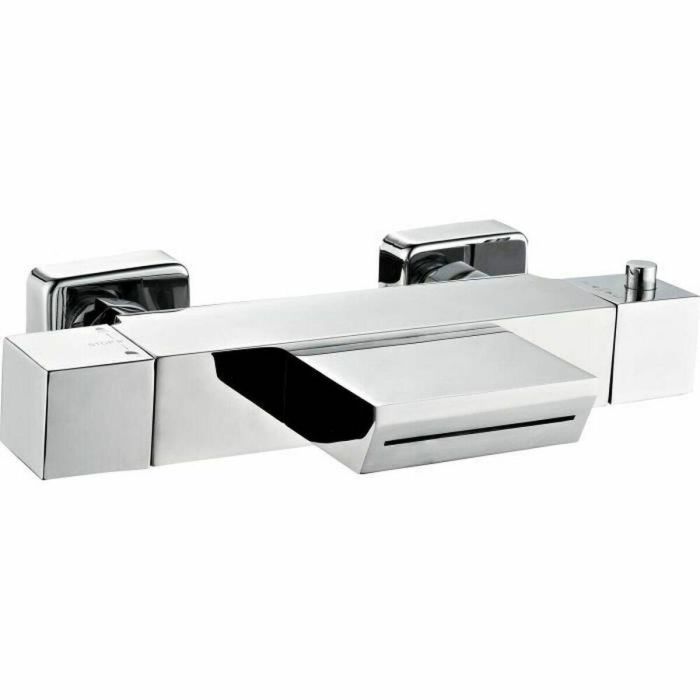ROUSSEAU KAREN Grifo monomando termostático para baño y ducha, acabado Cromo, cuerpo de latón, mango de metal, cabezales de cerámica, 150mm 0 ROUSSEAU KAREN Grifo monomando termostático para baño y ducha, acabado Cromo, cuerpo de latón, mango de metal, cabezales de cerámica, 150mm 0