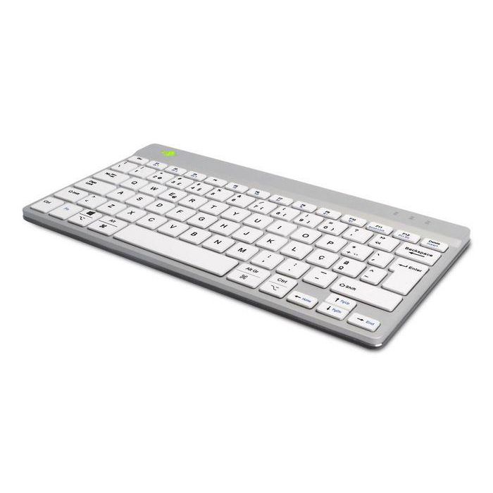 R-Go Tools Teclado ergonómico R-Go Compact Break con software, compacto, Bluetooth, QWERTY (PT), blanco