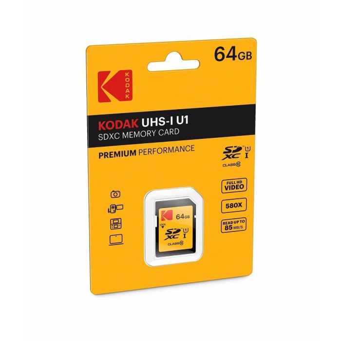Tarjeta de Memoria Micro SD con Adaptador Kodak EKMSD64GXC10K 64 GB 1 Tarjeta de Memoria Micro SD con Adaptador Kodak EKMSD64GXC10K 64 GB 1