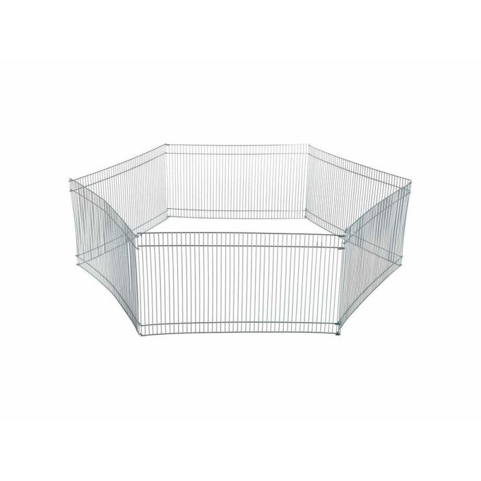 Trixie Caja Metálica Galvanizada para Animales Pequeños - Parque Extensible Ø90cm - Gran Espacio de Libertad Interior con 6 Elementos