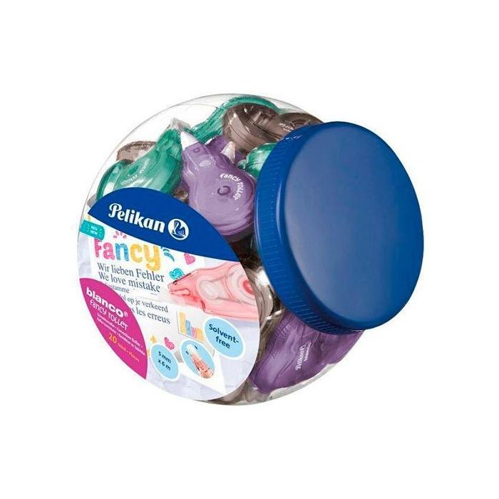 Pelikan Corrector Plk Fancy Roller 5 mm X 6M Bote Expositor 20 C-Surtidos