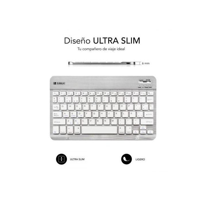 SUBBLIM Teclado Smart BT Keyboard Silver 2