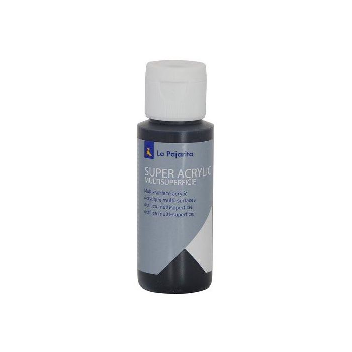 La Pajarita Super Acrylic A-45 Pintura Acrílica al Agua 60 mL Negro