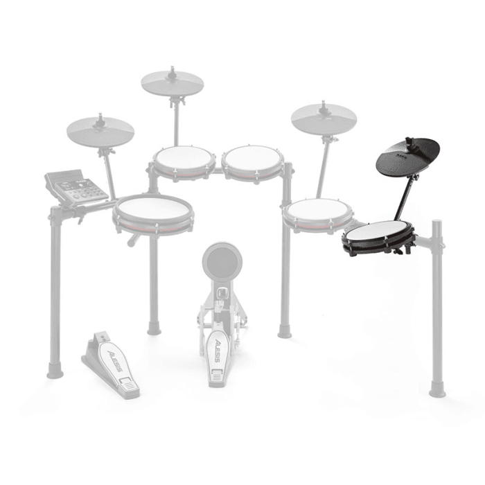 Alesis Nitro Max Expansion Pack con Plato de 10" con Choke y Pad Tom de Malla de Doble Zona de 8"