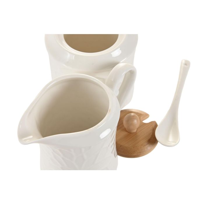 Azucarero Home ESPRIT Blanco Bambú Porcelana 19,5 x 9 x 17 cm 2 Piezas 4 Azucarero Home ESPRIT Blanco Bambú Porcelana 19,5 x 9 x 17 cm 2 Piezas 4