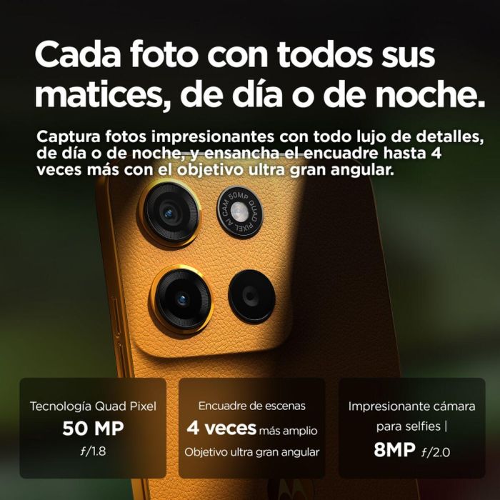 Motorola moto g15 Smartphone 4G Dual SIM 6.72" FHD+ 8GB RAM 256GB Almacenamiento Cámara 50MP Batería 5200mAh Naranja 4 Motorola moto g15 Smartphone 4G Dual SIM 6.72" FHD+ 8GB RAM 256GB Almacenamiento Cámara 50MP Batería 5200mAh Naranja 4