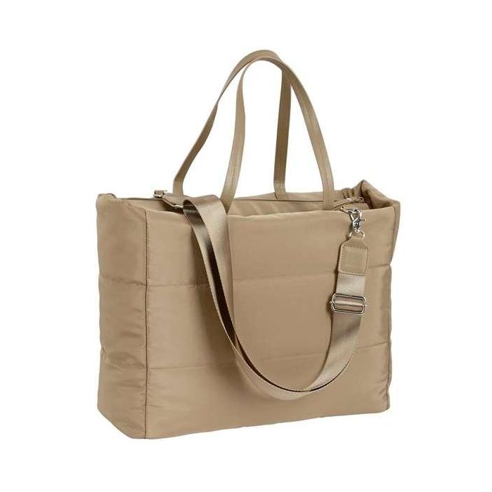 Safta Bolso con bolsillo para portátil 14,1'' Moos Cápsula acolchado Camel 54x31x17cm