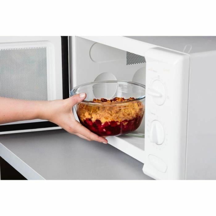 Pyrex PYR3426470286220 Juego de 3 Fiambreras de vidrio redondas con tapa hermética para cocinar y llevar, 0.7 L 1