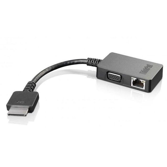 Lenovo ThinkPad Onelink+ Adaptador Portátil Multi-puerto VGA y RJ45 para Sistemas Onelink+, Conexión Rápida a Monitor y Red Ethernet