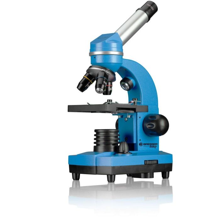 Bresser Microscopio para estudiantes SEL - BRESSER JUNIOR - aumento 40x-1600x - kit de experimentación - azul - BRE4007922042268 0 Bresser Microscopio para estudiantes SEL - BRESSER JUNIOR - aumento 40x-1600x - kit de experimentación - azul - BRE4007922042268 0