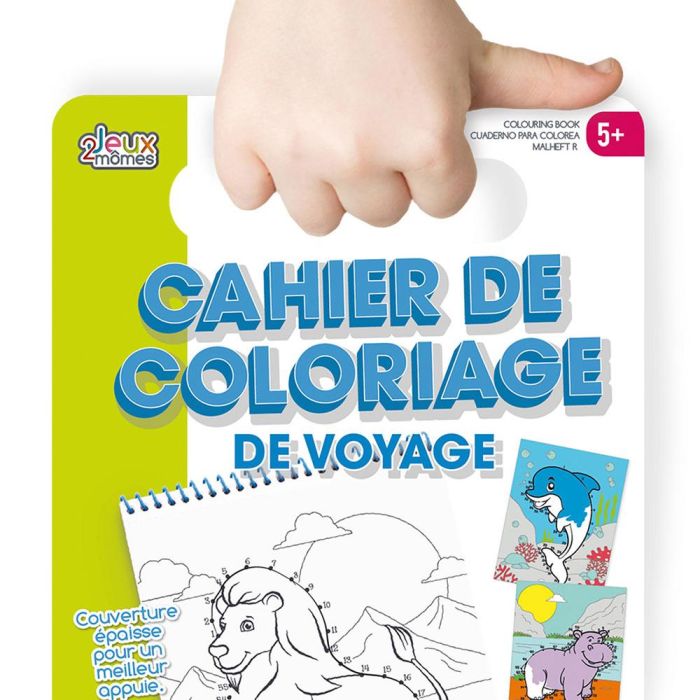 Jeux 2 momes Cuaderno para Colorear con Asa, 13 Animales, Puntos a Conectar, para Niños Mayores de 3 Años, 15x1,5xh.25 cm 5