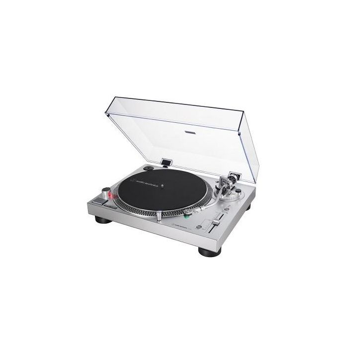 Audio-Technica AT-LP120X Tocadiscos de tracción directa manual plata con velocidades 33 45 78 RPM