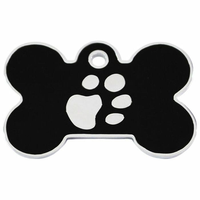 Placa identificativa Imarc Bone Negro Plateado 1