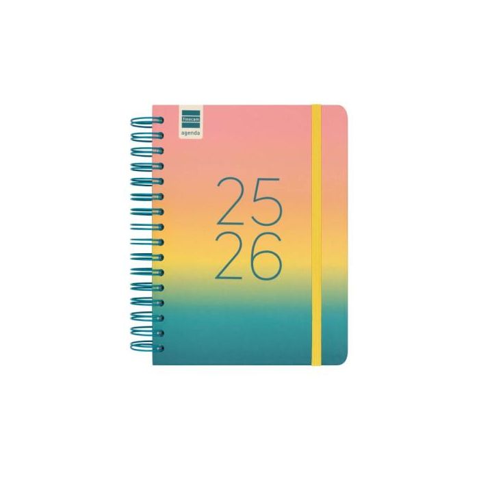Finocam Agenda Cosmo Espiral Doble 4º 1Dp Iris 2025-2026, Estudiante y Adulto, Diseños Variados, Cierre con Goma Finocam Agenda Cosmo Espiral Doble 4º 1Dp Iris 2025-2026, Estudiante y Adulto, Diseños Variados, Cierre con Goma
