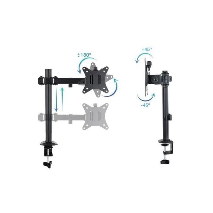 Tooq DB1802TN-B Soporte de Mesa para 2 Monitores 17-27", Giratorio, Inclinable, VESA 75x75/100x100, hasta 8kg/brazo, Negro 1 Tooq DB1802TN-B Soporte de Mesa para 2 Monitores 17-27", Giratorio, Inclinable, VESA 75x75/100x100, hasta 8kg/brazo, Negro 1