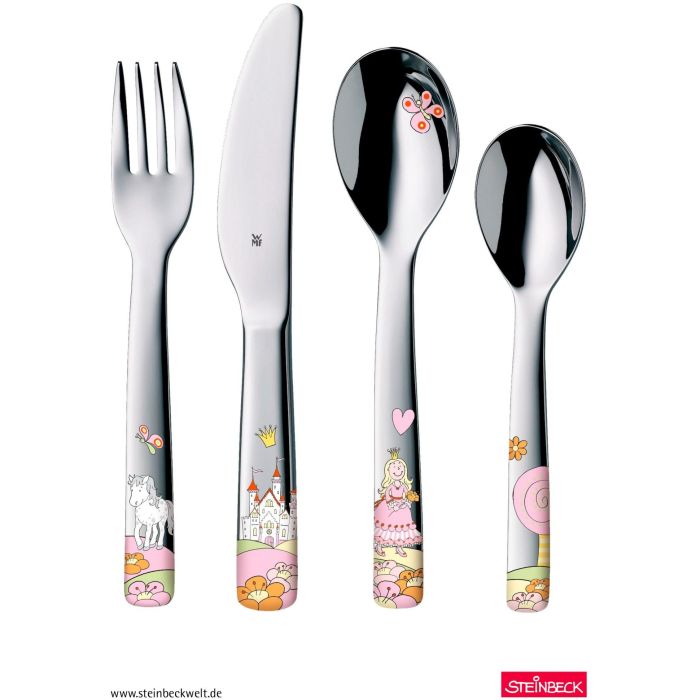 WMF 1294176040 Prinzessin Anneli Kinderbesteck Set 4-teilig