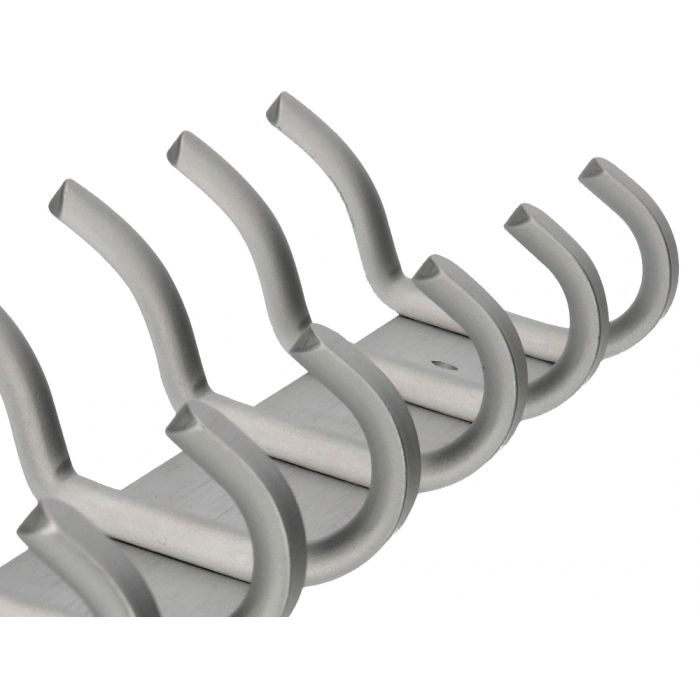 Liderpapel Perchero de Pared Metálico 6 Colgadores, Color Plata Mate, 430x88x55 mm 5 Liderpapel Perchero de Pared Metálico 6 Colgadores, Color Plata Mate, 430x88x55 mm 5