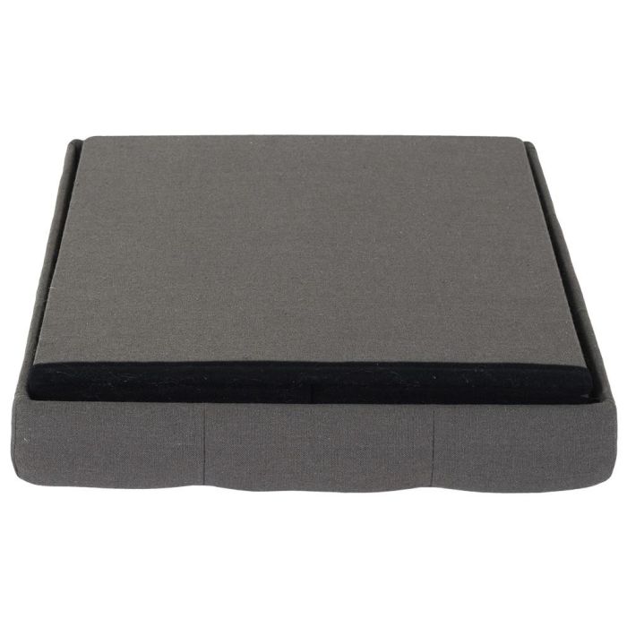 Home Deco Factory Caja-Puf Plegable Eleonor Gris con Almacenamiento 38x38x38 cm 4