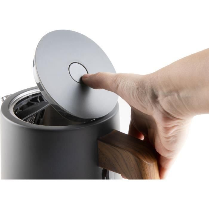 Domo DOM1741676428017 Hervidor eléctrico 2200 W 1.7 L Base giratoria Negro/Madera 4