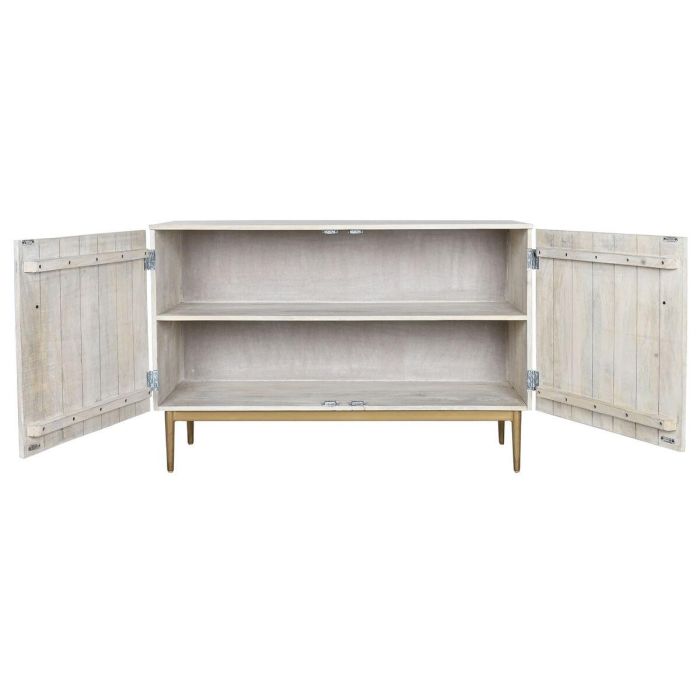 Aparador Indio DKD Home Decor Blanco Dorado 45 x 80 x 120 cm 8