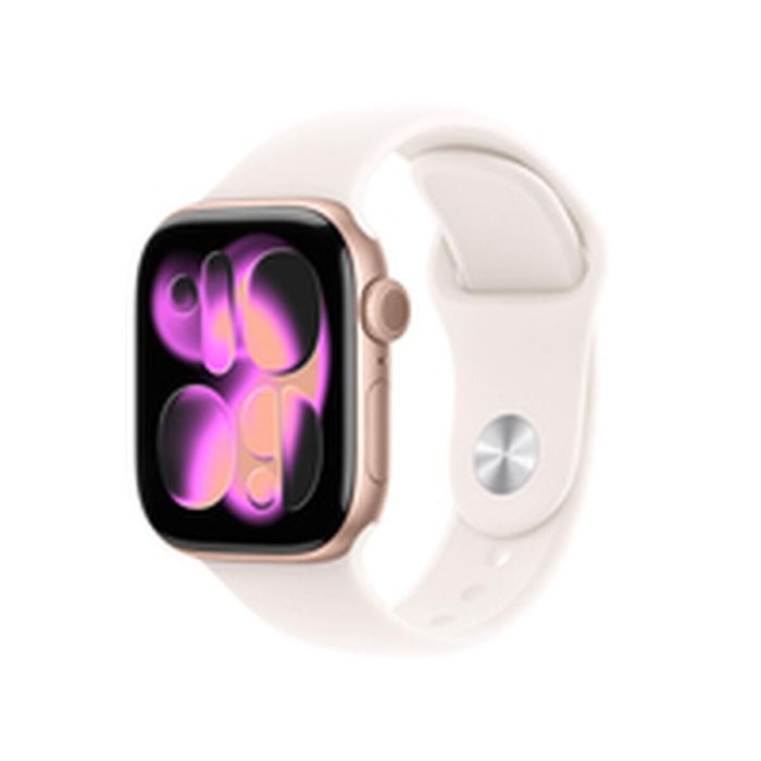 Apple MEU04ZRA Watch Series 11 GPS - Caja de aluminio oro rosa 42 mm - Correa deportiva rosa claro Talla S/M 8 Apple MEU04ZRA Watch Series 11 GPS - Caja de aluminio oro rosa 42 mm - Correa deportiva rosa claro Talla S/M 8