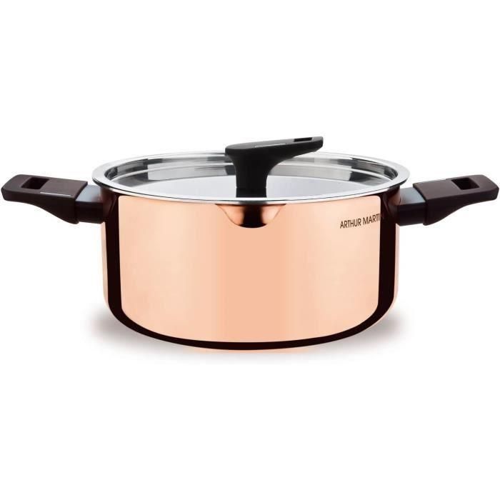 Arthur Martin AM945GT Olla holandesa 24 cm - 3 capas triple acción: Cobre, Aluminio, Acero Inoxidable - Todas las fuentes de calor, incluida la inducción 0 Arthur Martin AM945GT Olla holandesa 24 cm - 3 capas triple acción: Cobre, Aluminio, Acero Inoxidable - Todas las fuentes de calor, incluida la inducción 0