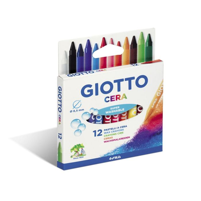 Lapices Cera Giotto Caja De 12 Colores Surtidos 1