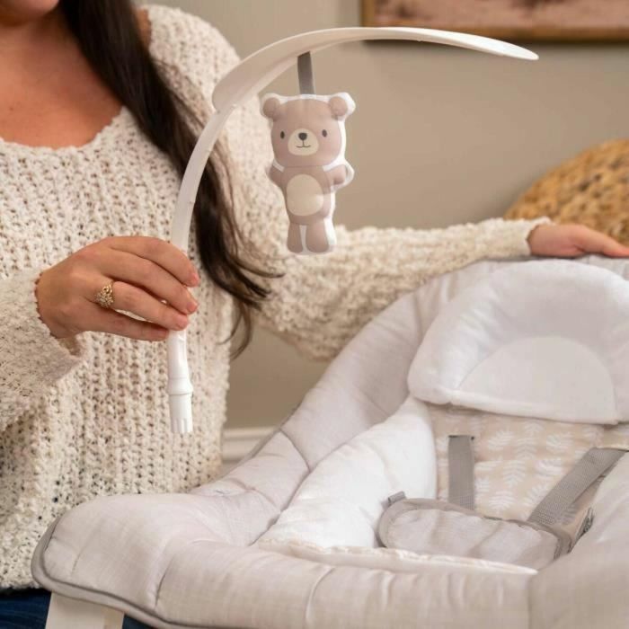 Ingenuity ING17499 Mecedora para bebé 3 en 1 Keep Cozy - Linden - 3 posiciones, arco con peluches extraíbles, hasta 18 kg 1
