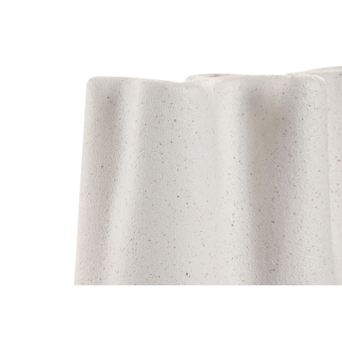 Jarron Scandi DKD Home Decor Blanco 11 x 18 x 16 cm (4 Unidades) 2