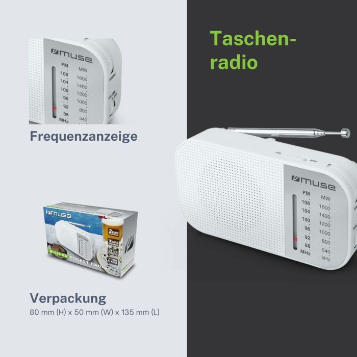 Radio Muse M-025 RW Blanco (Blanco) Caja De Regalo (Caja De Regalo) 4