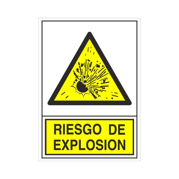 DUVER Señal de Peligro 'Riesgo de Explosión' Plástico 420x297mm 0 DUVER Señal de Peligro 'Riesgo de Explosión' Plástico 420x297mm 0