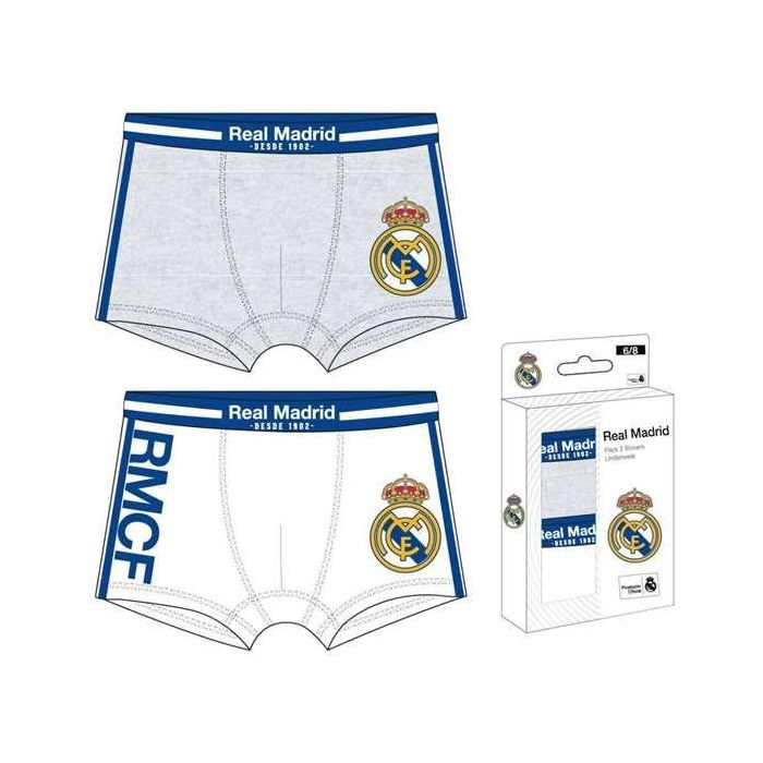Cerdá Pack 2 Boxer Real Madrid Single Jersey Infantil 6-7 años Multicolor