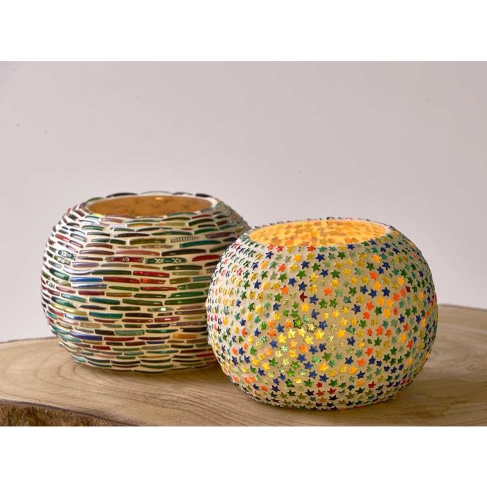 Portavela Ovalado Rayas Estrellas Surtidos Mod Giftdecor 12X8CM (12 Unidades) 3 Portavela Ovalado Rayas Estrellas Surtidos Mod Giftdecor 12X8CM (12 Unidades) 3