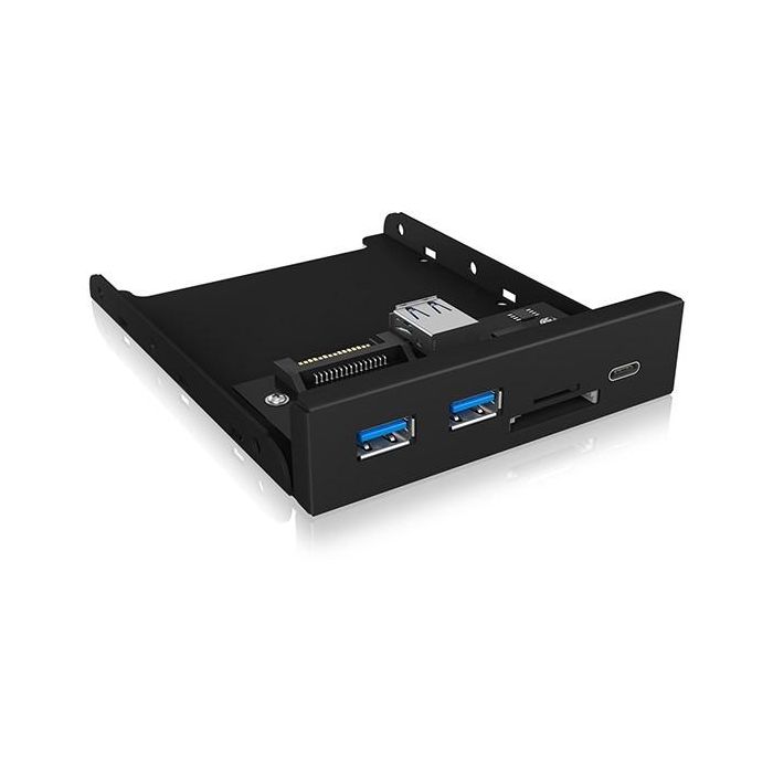 ICY BOX IB-HUB1417-i3 Hub con Lector de Tarjetas SD/MicroSD y Puertos USB 3.0 (2x USB-A) y USB-C (1x USB-C)