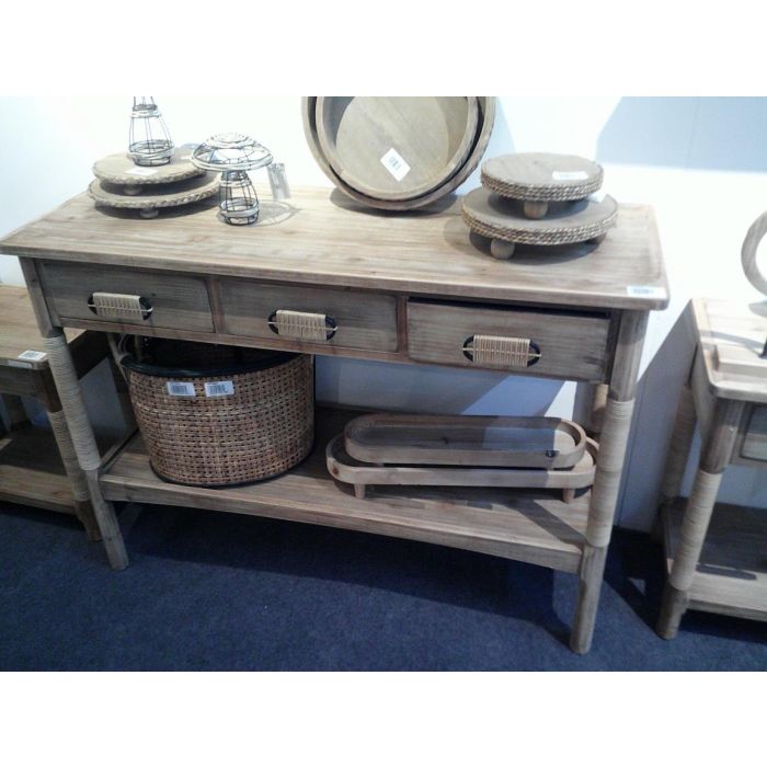 DKD Home Decor Consola Natural Abeto Cuerda 40 x 79.5 x 110 cm 1