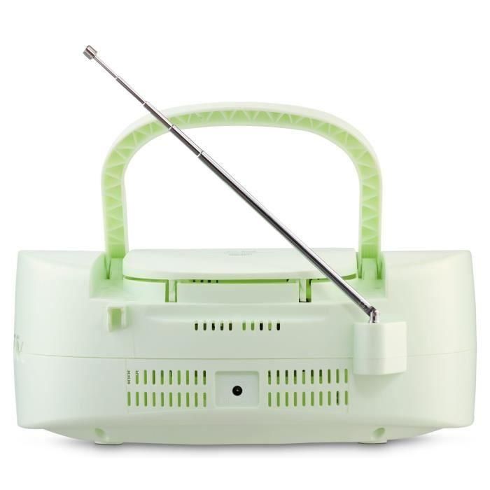 Radio CD K7 - MEDION - FM - 2x3W RMS - Verde 4 Radio CD K7 - MEDION - FM - 2x3W RMS - Verde 4