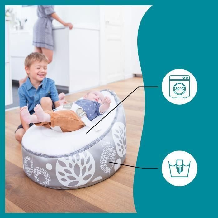 Babymoov Doomoo Nid - Baby Transat - Evolutif y multifunción Pouf del nacimiento - Flor de plata 4 Babymoov Doomoo Nid - Baby Transat - Evolutif y multifunción Pouf del nacimiento - Flor de plata 4