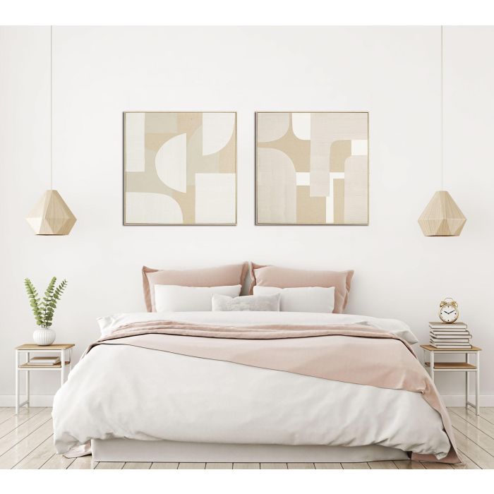 Cuadro Scandi DKD Home Decor Beige Blanco 3.8 x 90 x 90 cm (2 Unidades) 3 Cuadro Scandi DKD Home Decor Beige Blanco 3.8 x 90 x 90 cm (2 Unidades) 3