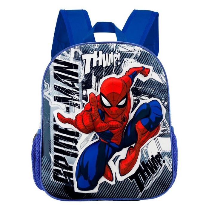 Mochila 3D Pequeña Jumping Marvel Spiderman Gris 1