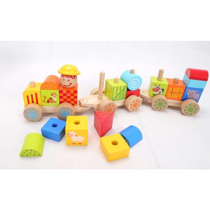 Tren de madera 23 piezas.38x9.50x7.50 cm 2 Tren de madera 23 piezas.38x9.50x7.50 cm 2