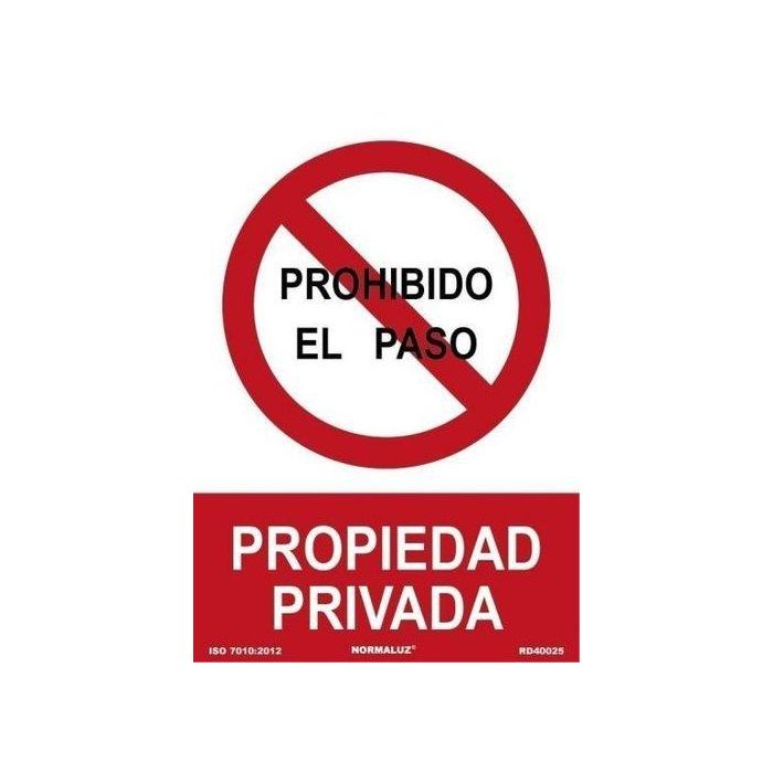 Señal Informativa Prohibido El Paso. Propiedad Privada Rojo