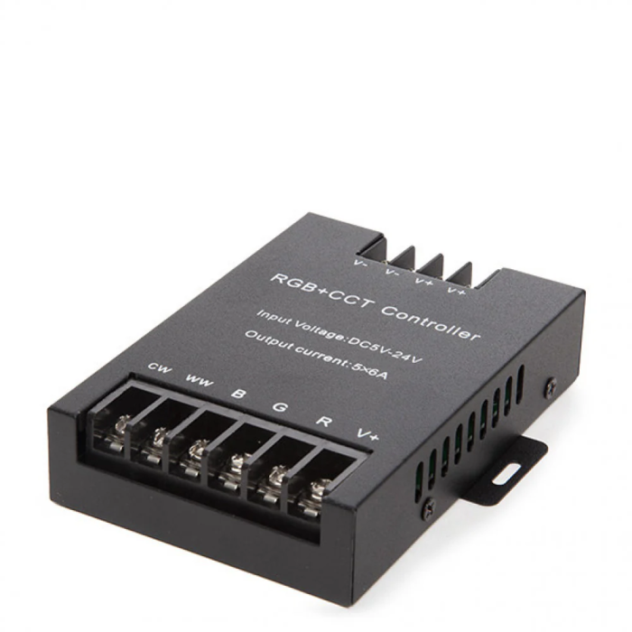 GIDERWEL Controlador RGB+CCT 2.4G con Mando a Distancia Táctil, 5 Canales, 6A/Canal, DC 5-24V para Tiras LED 1 GIDERWEL Controlador RGB+CCT 2.4G con Mando a Distancia Táctil, 5 Canales, 6A/Canal, DC 5-24V para Tiras LED 1