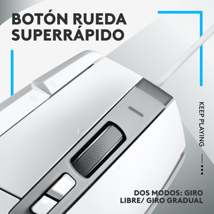 Logitech G G502 X - Ratón Gaming Óptico con Cable, Blanco, Sensor HERO 25600 DPI, 11 Botones Programables, USB para PC/Mac 3 Logitech G G502 X - Ratón Gaming Óptico con Cable, Blanco, Sensor HERO 25600 DPI, 11 Botones Programables, USB para PC/Mac 3