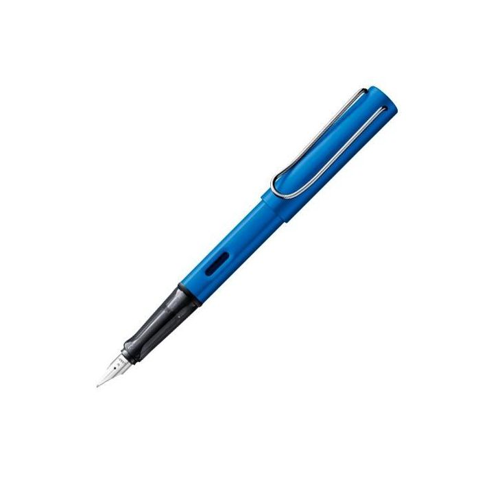 Lamy Pluma Estilográfica Al-Star Aluminio Ligero Cartucho Tinta Azul Punta M Ocean Blue