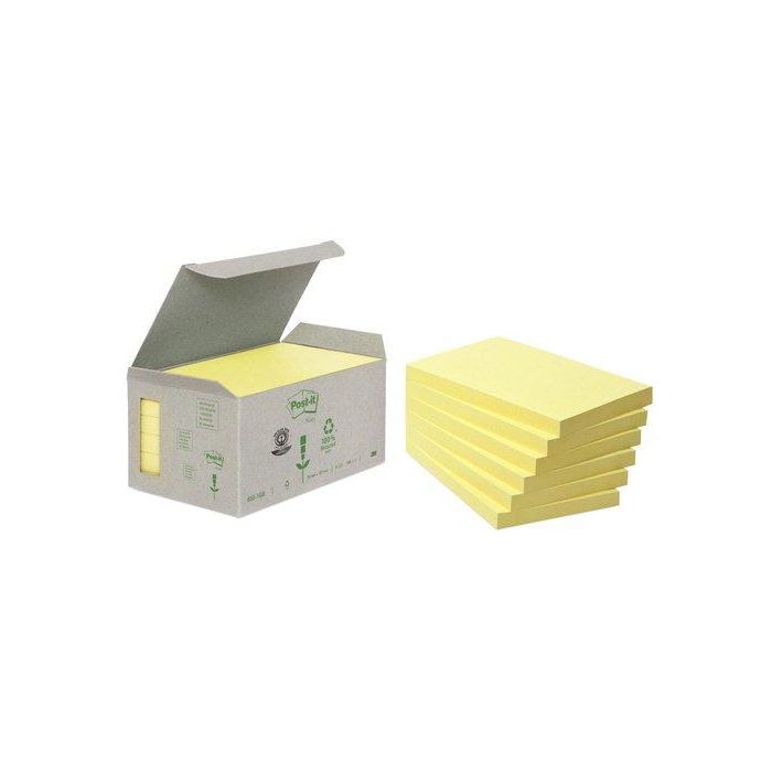 Taco Notas Post-It Reciclados 655 76X127 Amarillo 100H Torre De 6