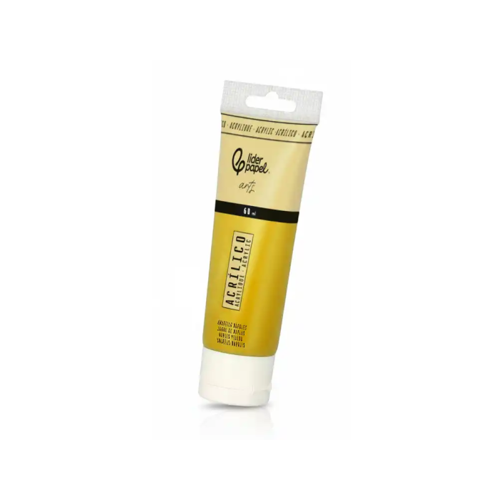 Liderpapel Pintura Acrílica Tubo de Plástico 60 ml Amarillo Nápoles 2