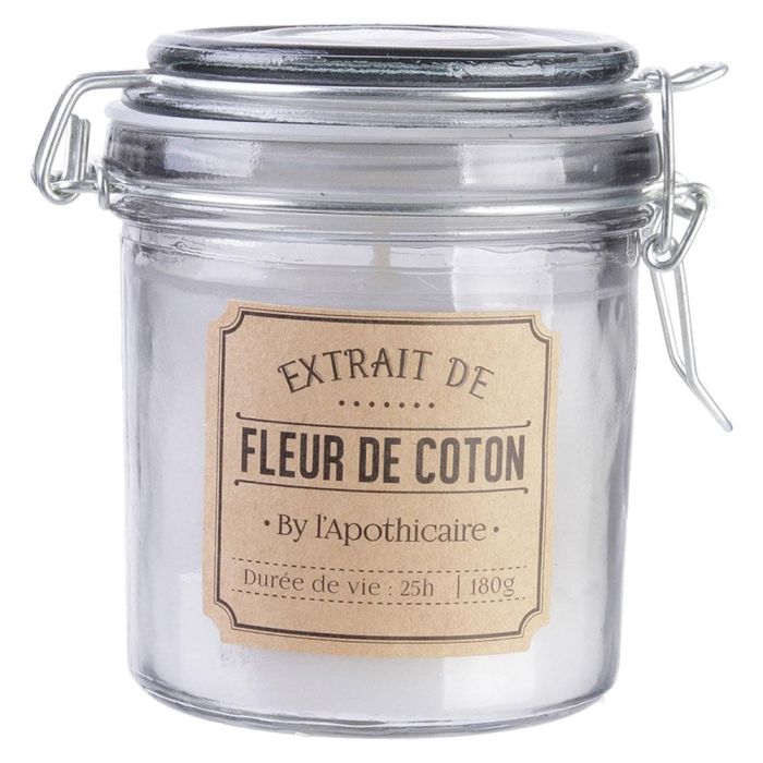 Home Deco Factory Tarro Con Vela Apothicaire - Musc Blanc, D'Ambre, Fleur de Coton - 180g, 25h 4 Home Deco Factory Tarro Con Vela Apothicaire - Musc Blanc, D'Ambre, Fleur de Coton - 180g, 25h 4