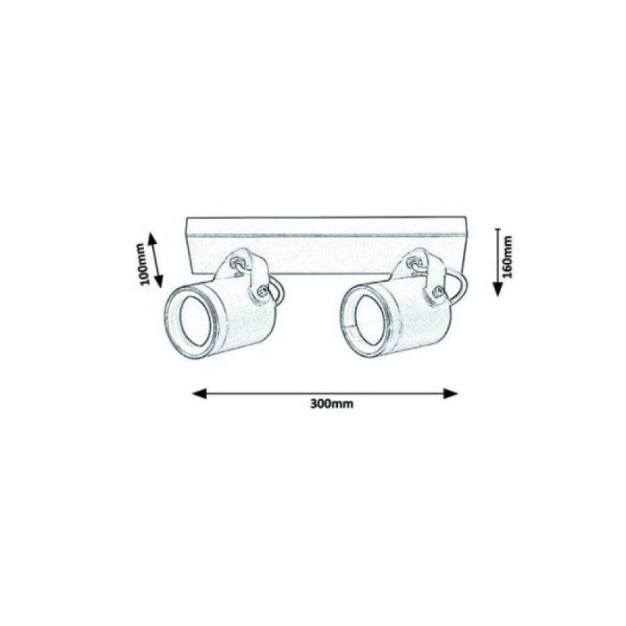 RABALUX RAB-7930 Aplique Exterior Elva Foco Doble Industrial Antracita Aluminio Cristal 2xGU10 IP44 Cabezales Ajustables 2 RABALUX RAB-7930 Aplique Exterior Elva Foco Doble Industrial Antracita Aluminio Cristal 2xGU10 IP44 Cabezales Ajustables 2