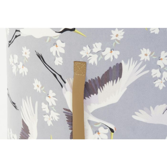DKD Home Decor Reposapiés Oriental Hecho a Mano Verde Azul 35x35x35 cm de Poliéster y Madera Reciclable Pack 2 Unidades 2